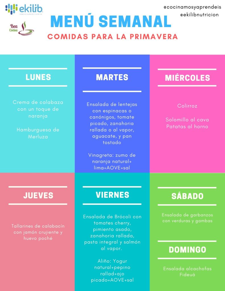menú semanal