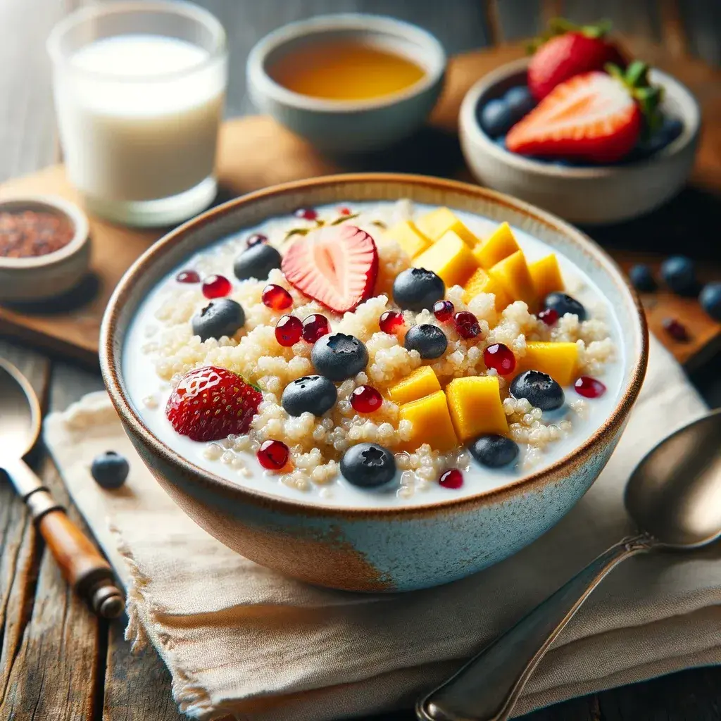 Desayuno para embarazadas - Quinoa con Leche y Frutas